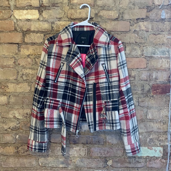 Plaid Fall Blazer Jacket - Picture 1 of 5
